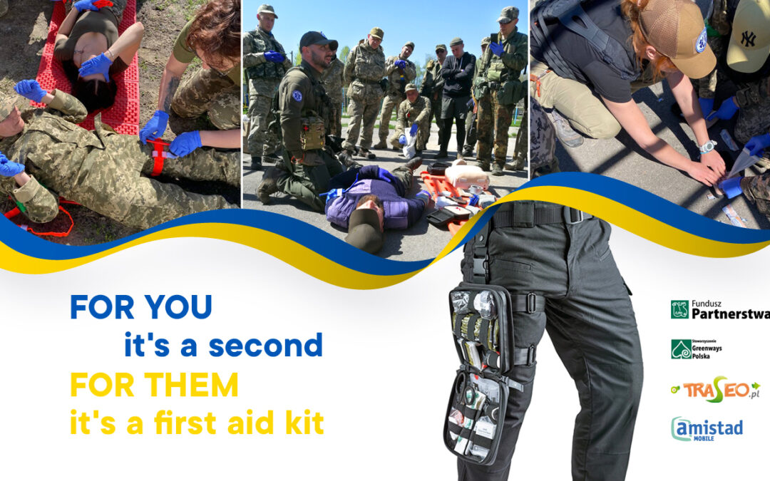 For you it’s a second; for them it’s a first aid kit! Help Ukraine!
